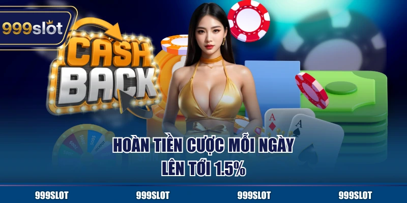 Ưu đãi hoàn trả 1.5% tiền cược mỗi ngày cho thành viên tham gia